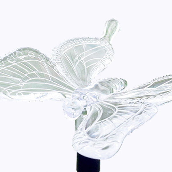 Modern Art Deco Solar Waterproof Stainless Steel PVC Plastic Butterfly Dragonfly Flying Bird LED Outdoor Light Landscape Lighting For Garden