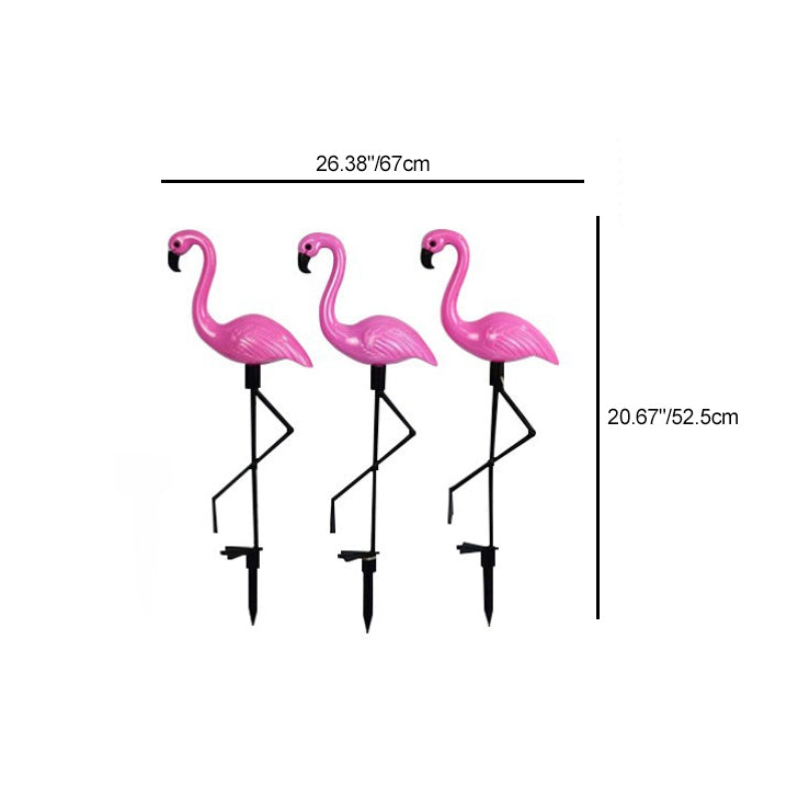 Contemporary Creative Solar Waterproof PP Flamingo LED Outdoor Light Landscape Lighting For Garden