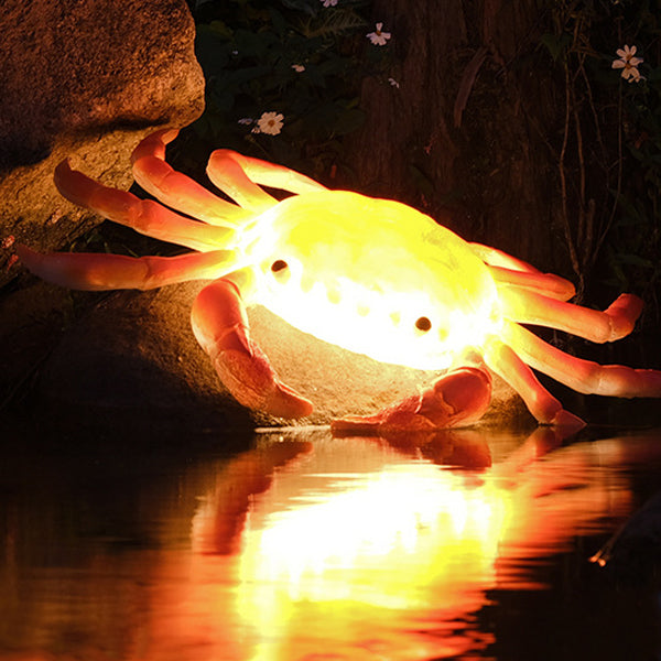 Moderne Art Deco Solar wasserdichte Harz-Simulation Krabben-LED Außenleuchte Landschaftsbeleuchtung für den Garten 