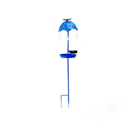 Contemporary Creative Solar Waterproof Iron Umbrella Raindrop Dynamic Bird Feeder LED Outdoor Light Landscape Lighting For Garden