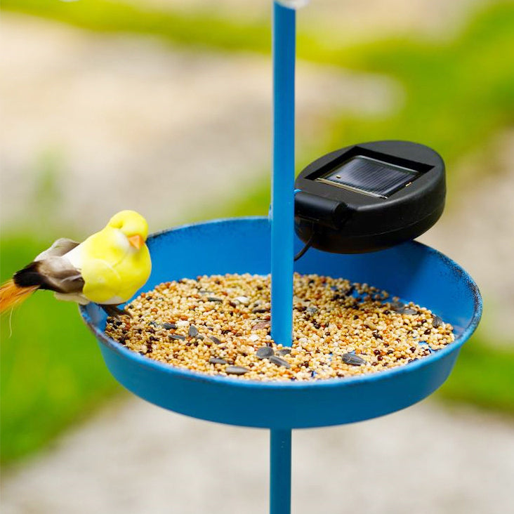 Contemporary Creative Solar Waterproof Iron Umbrella Raindrop Dynamic Bird Feeder LED Outdoor Light Landscape Lighting For Garden