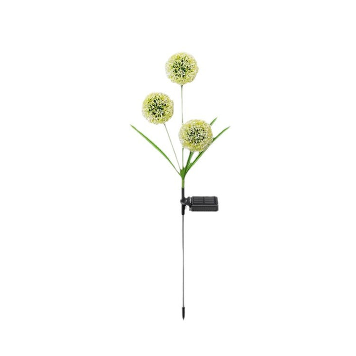 Moderno Arte Deco Solar Impermeable Acero Inoxidable ABS Cable de Cobre Planta de Diente de León Bola de Enchufe de Tierra LED Luz Exterior de Paisaje Para Jardín 