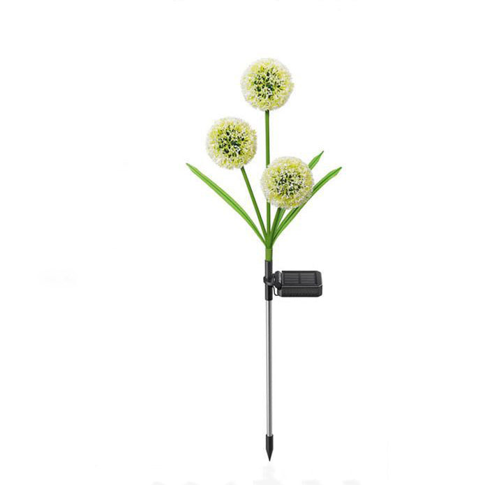 Moderno Arte Deco Solar Impermeable Acero Inoxidable ABS Cable de Cobre Planta de Diente de León Bola de Enchufe de Tierra LED Luz Exterior de Paisaje Para Jardín 