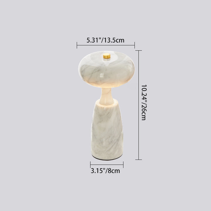 Lampe de table LED à colonne acrylique rechargeable traditionnelle japonaise avec motif marbré pour chevet 