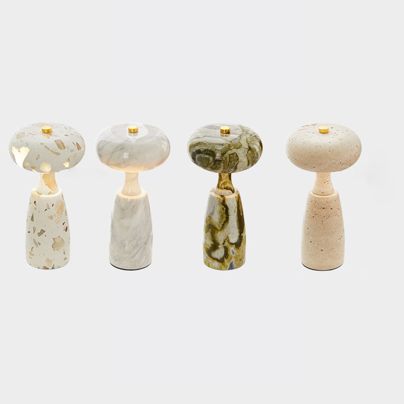 Lampe de table LED à colonne acrylique rechargeable traditionnelle japonaise avec motif marbré pour chevet 