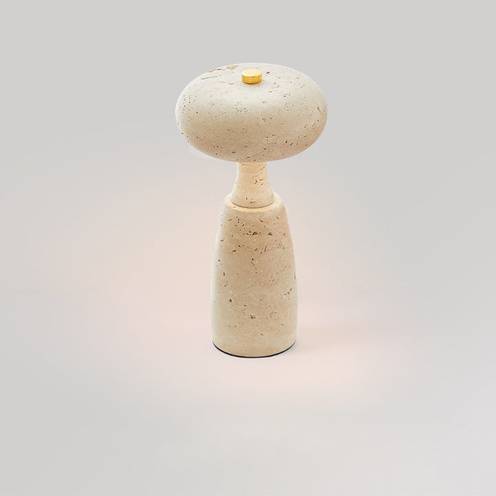 Lampe de table LED à colonne acrylique rechargeable traditionnelle japonaise avec motif marbré pour chevet 