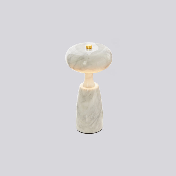 Lampe de table LED à colonne acrylique rechargeable traditionnelle japonaise avec motif marbré pour chevet 