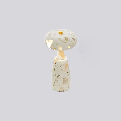 Traditional Japanese Rechargeable Marble Pattern Acrylic Column LED Table Lamp For Bedside