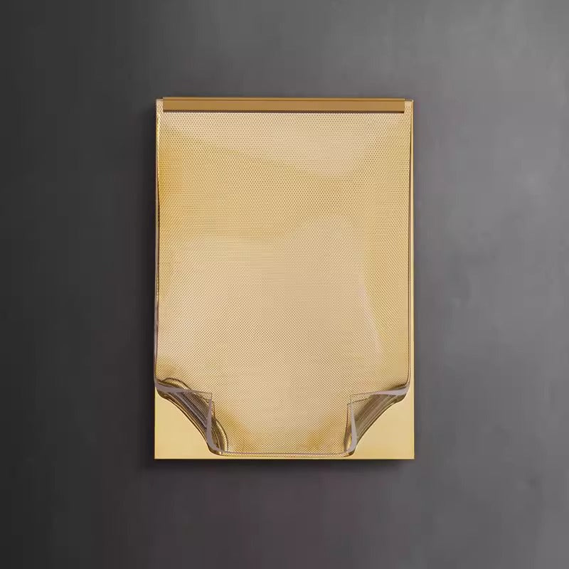 Contemporary Creative Stainless Steel Acrylic Rectangular Book-like Folded LED Wall Sconce Lamp For Hallway