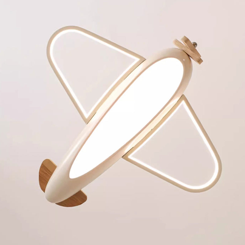 Lámparas de araña LED de resina, metal, vidrio y acrílico para niños creativos contemporáneos para dormitorio 