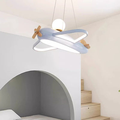 ثريات LED أكريليك زجاج معدني راتنج للطائرات للأطفال المبدعين المعاصرين لغرفة النوم 