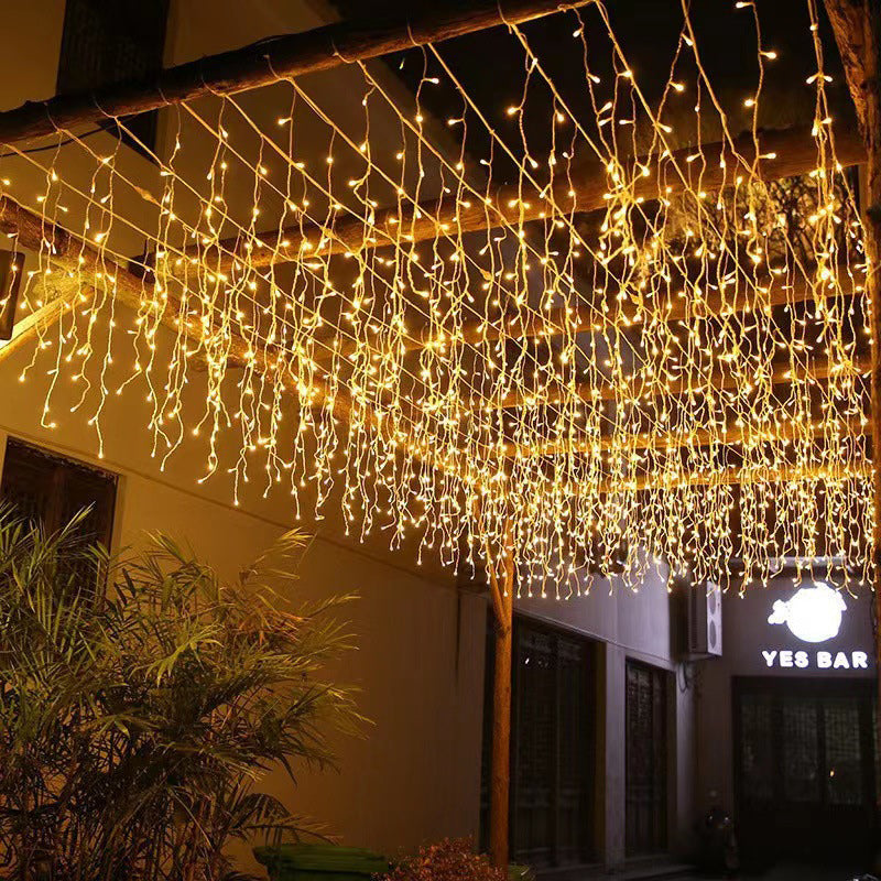 Modern Simplicity Waterproof PVC Copper Wire Waterfall Ice Strip LED Decorative String Light Outdoor Light For Outdoor Patio