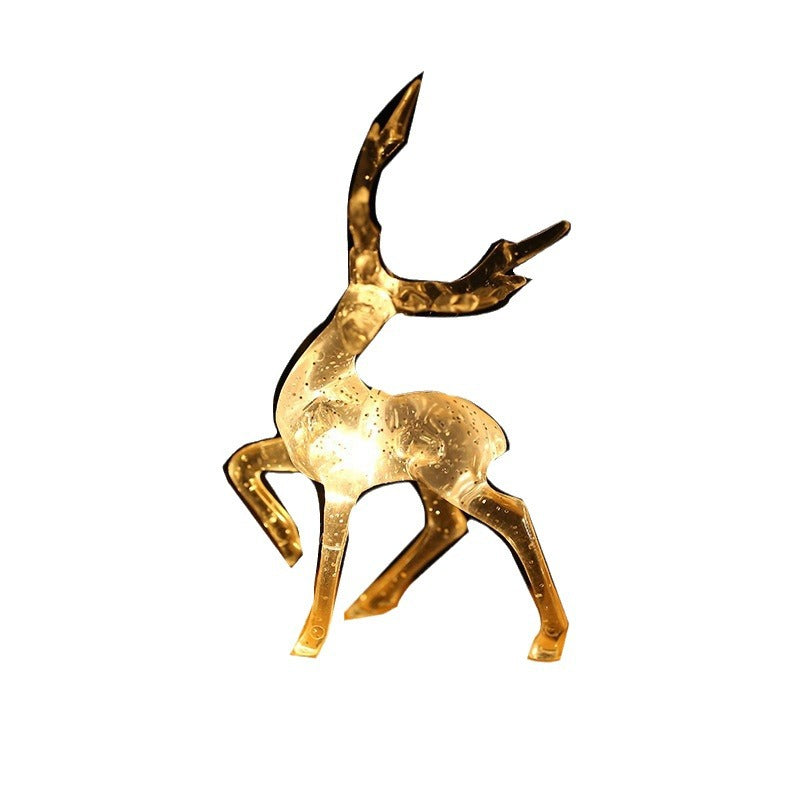 Contemporary Creative Solar Battery Waterproof Deer Plastic Decorative LED String Light Outdoor Light For Garden