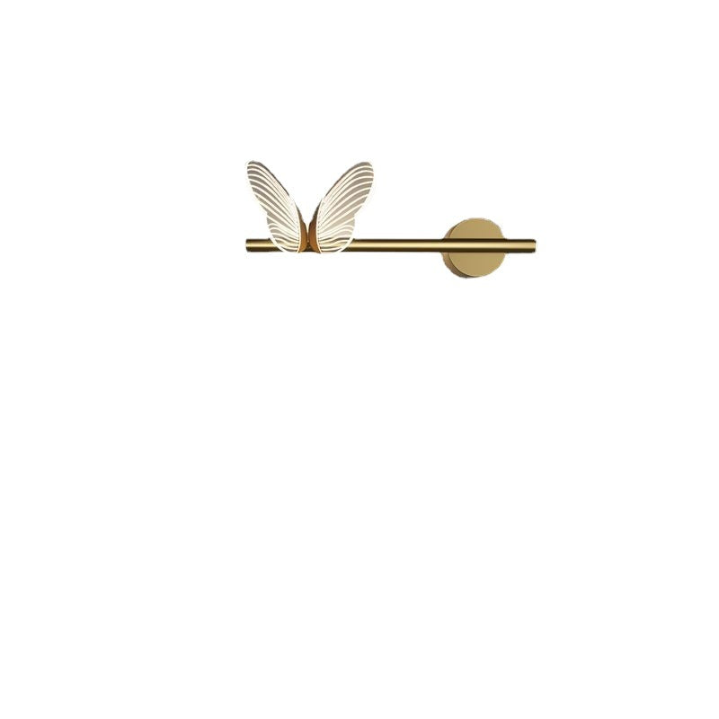 Contemporary Nordic Iron Aluminum Acrylic Strip Butterfly LED Wall Sconce Lamp For Bedside