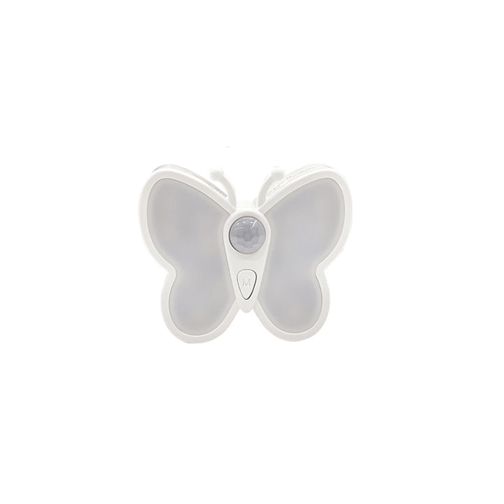 Lámpara de pared LED con sensor humano recargable de simplicidad moderna, magnética, de plástico, con mariposa, luz nocturna para mesita de noche 