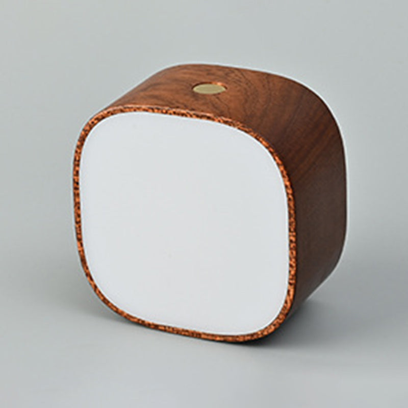 Zeitgenössische Retro Wiederaufladbare Radarsensor Holz Kunststoff Metall Quadrat Tragbare LED Wandleuchte Nachtlicht Für Nachttisch 