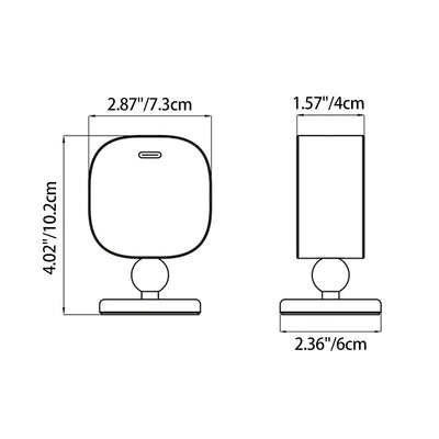 Contemporain Rétro Rechargeable Capteur Radar Bois Plastique Métal Carré Applique Murale Portable LED Lampe de Nuit Pour Chevet 