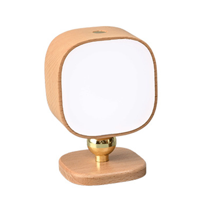 Zeitgenössische Retro Wiederaufladbare Radarsensor Holz Kunststoff Metall Quadrat Tragbare LED Wandleuchte Nachtlicht Für Nachttisch 