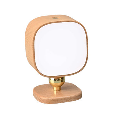 Contemporain Rétro Rechargeable Capteur Radar Bois Plastique Métal Carré Applique Murale Portable LED Lampe de Nuit Pour Chevet 
