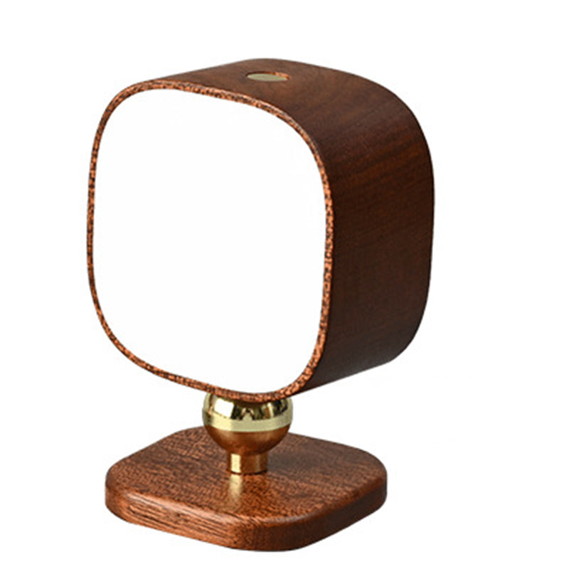 Zeitgenössische Retro Wiederaufladbare Radarsensor Holz Kunststoff Metall Quadrat Tragbare LED Wandleuchte Nachtlicht Für Nachttisch 