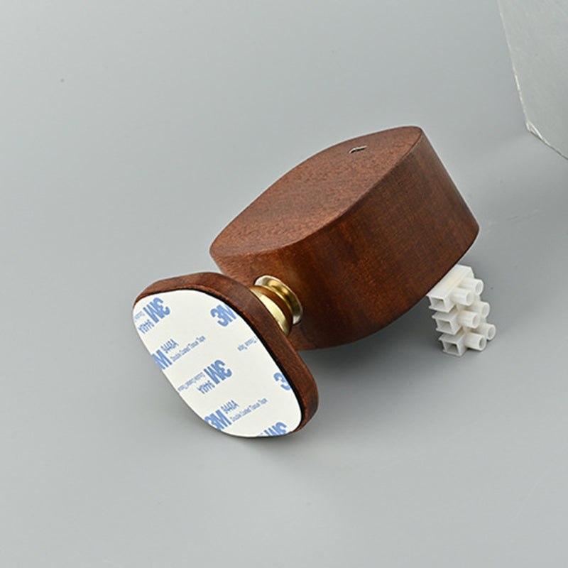 Zeitgenössische Retro Wiederaufladbare Radarsensor Holz Kunststoff Metall Quadrat Tragbare LED Wandleuchte Nachtlicht Für Nachttisch 