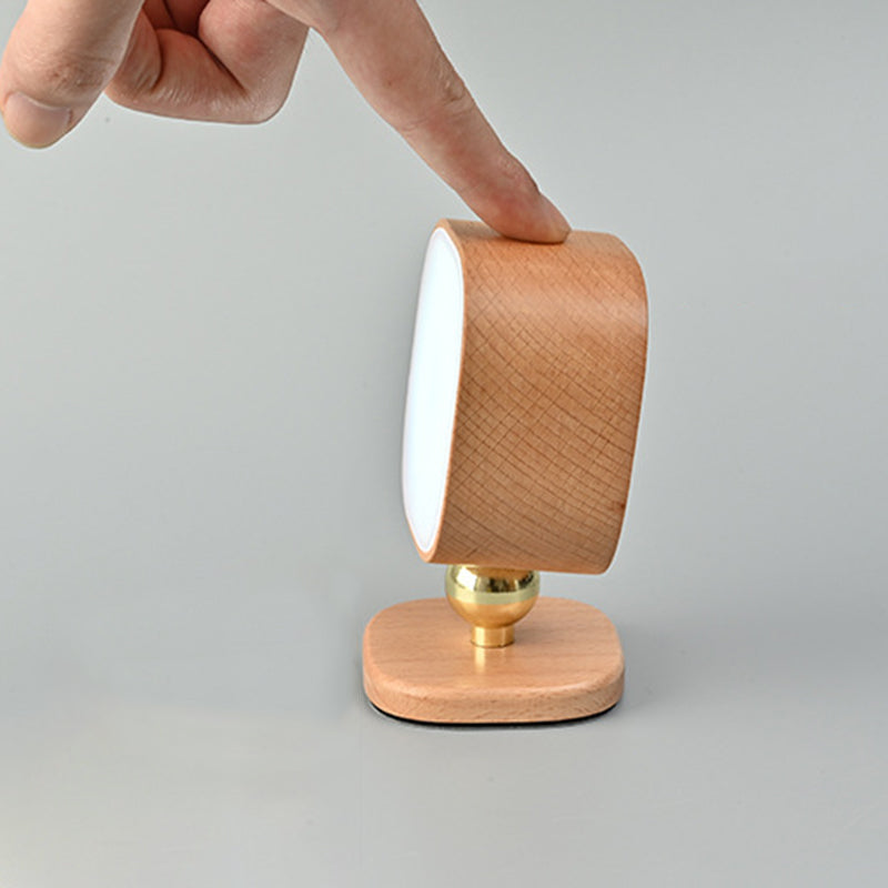 Zeitgenössische Retro Wiederaufladbare Radarsensor Holz Kunststoff Metall Quadrat Tragbare LED Wandleuchte Nachtlicht Für Nachttisch 