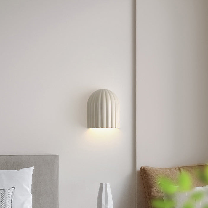 Traditional French Iron Resin Oval Striped 2-Light Wall Sconce Lamp For Bedroom