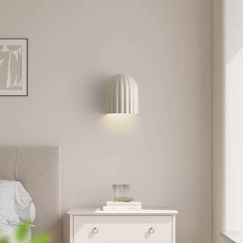 Traditional French Iron Resin Oval Striped 2-Light Wall Sconce Lamp For Bedroom