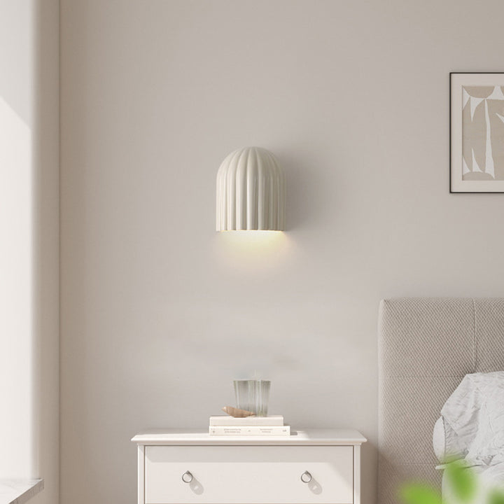 Traditional French Iron Resin Oval Striped 2-Light Wall Sconce Lamp For Bedroom
