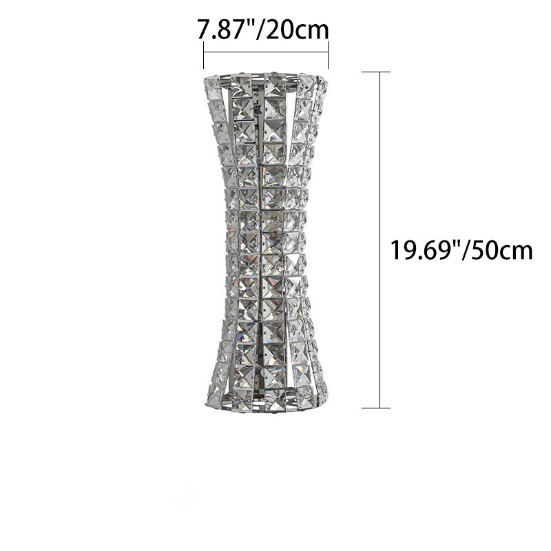 Applique murale moderne en cristal de luxe en acier inoxydable colonne H-courbe 4/6 lumières pour couloir 