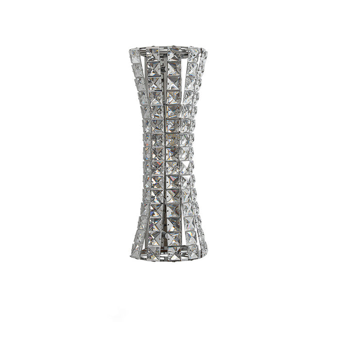 Applique murale moderne en cristal de luxe en acier inoxydable colonne H-courbe 4/6 lumières pour couloir 