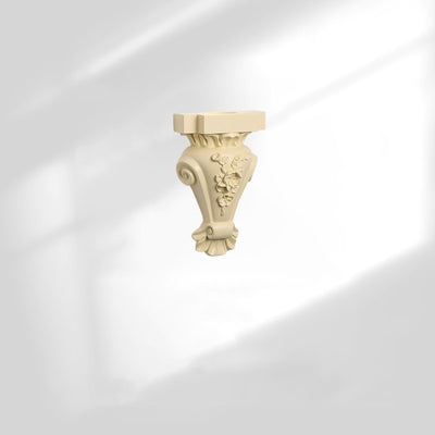 Traditional French Resin Hardware Candlestick Roman Column Carved Rose 1-Light Wall Sconce Lamp For Bedside