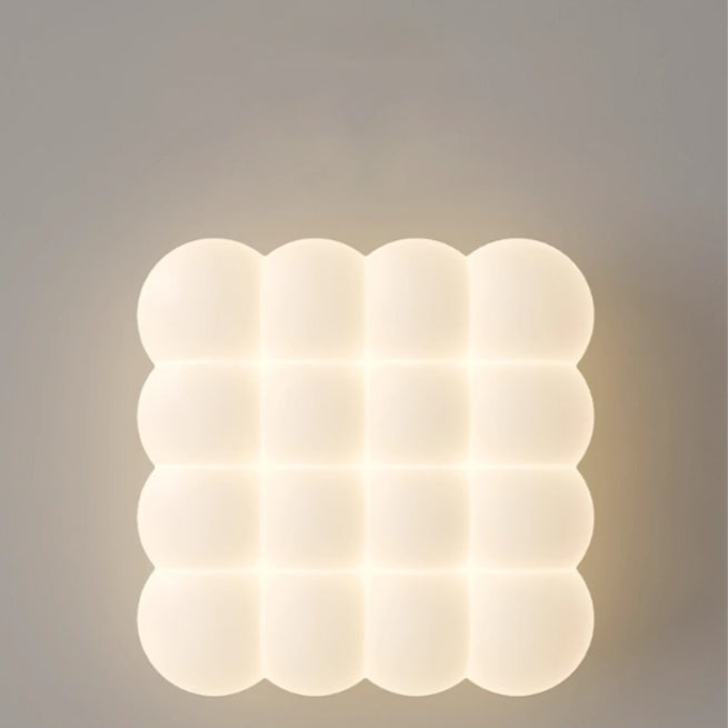Modern Simplicity Iron PE Bubble Cloud Round Square Rectangular LED Flush Mount Ceiling Light For Bedroom