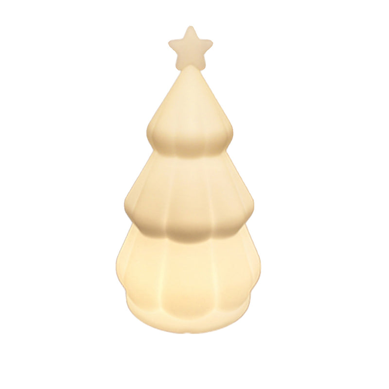 Contemporary Creative Solar Rechargeable Waterproof PE Christmas Tree Decoration LED Standing Floor Lamp Outdoor Light For Outdoor Patio