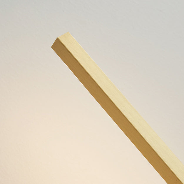 مصباح حائط LED هندسي بخط نحاسي معقوف من منتصف القرن الحديث لجانب السرير 