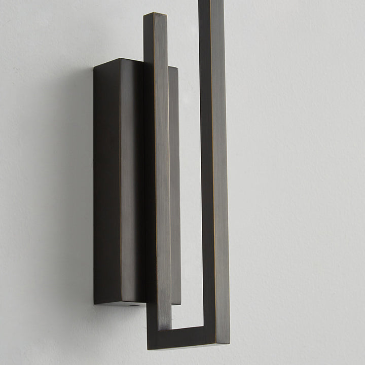 Moderne Mid-Century-Kupferlinie Gebogener Haken Geometrische LED-Wandleuchte Für das Bett 
