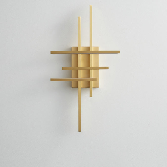 Moderne Mid-Century-Kupferlinie Gebogener Haken Geometrische LED-Wandleuchte Für das Bett 
