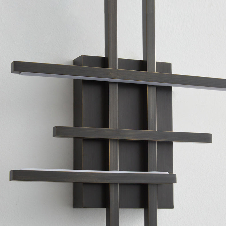 Moderne Mid-Century-Kupferlinie Gebogener Haken Geometrische LED-Wandleuchte Für das Bett 