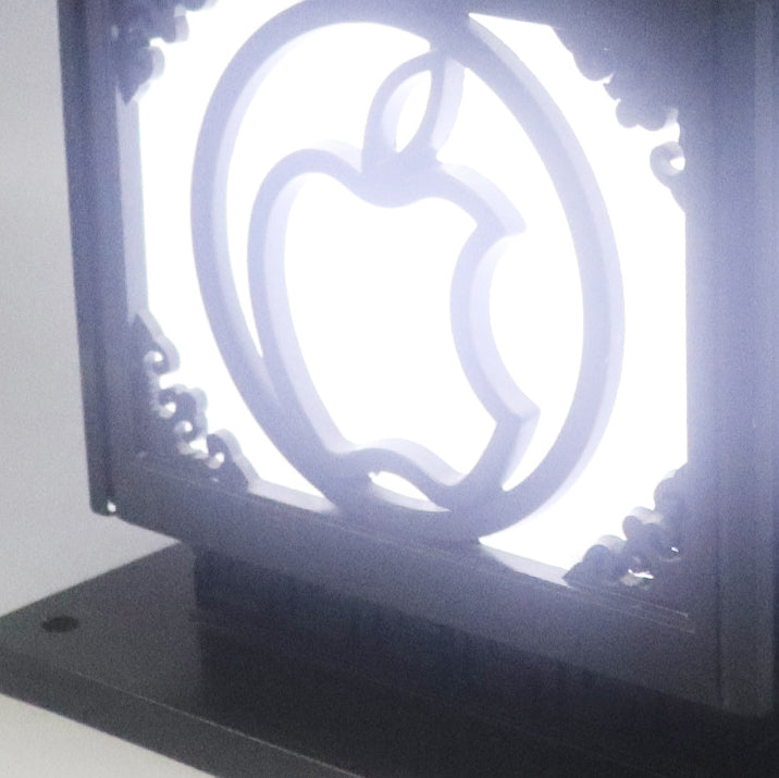 Traditional Chinese Solar Waterproof Aluminum Acrylic Square Pointed Apple LED Outdoor Light For Garden