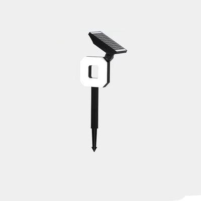 Modern Art Deco Solar Waterproof ABS PC Round Moon Triangle Polygon Geometric LED Outdoor Light Landscape Lighting For Garden