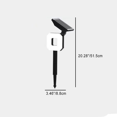 Modern Art Deco Solar Waterproof ABS PC Round Moon Triangle Polygon Geometric LED Outdoor Light Landscape Lighting For Garden
