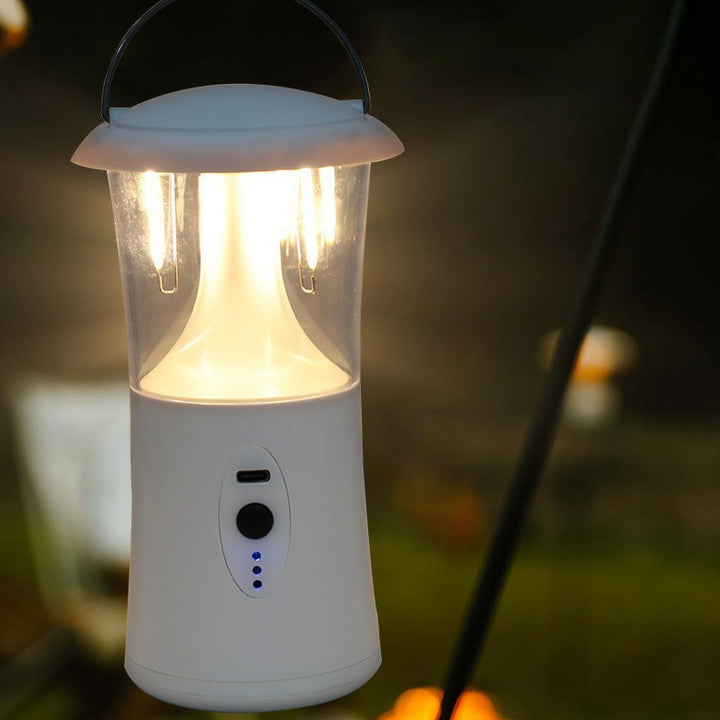 Modern Simplicity Waterproof Rechargeable ABS PS Cylinder Tungsten Camping Portable LED Outdoor Light For Garden