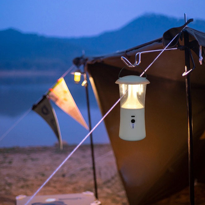 Modern Simplicity Waterproof Rechargeable ABS PS Cylinder Tungsten Camping Portable LED Outdoor Light For Garden