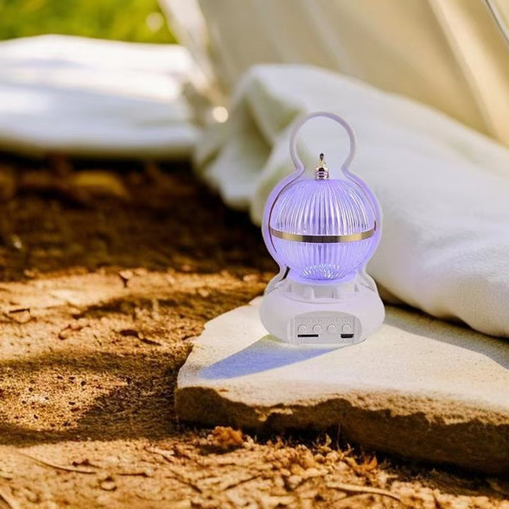 Lampe de table LED en forme de gourde avec audio Bluetooth rechargeable créatif contemporain en aluminium ABS PS pour chevet 