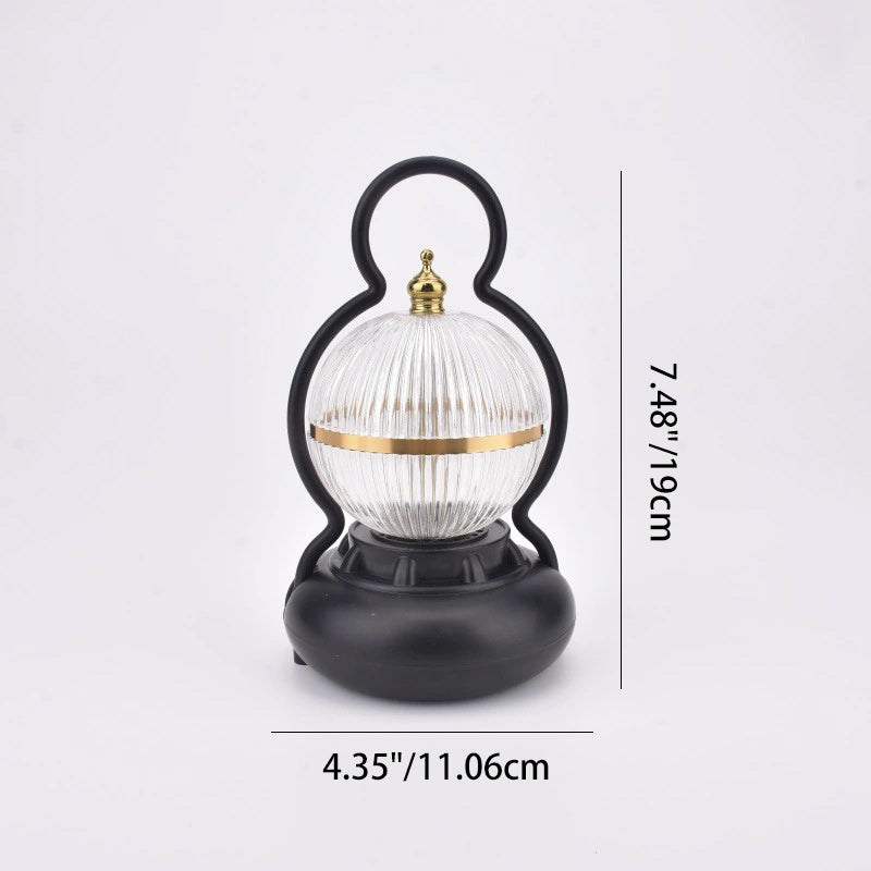 Lámpara de mesa LED recargable con Bluetooth de audio de aluminio ABS PS bola calabaza contemporánea creativa luz nocturna para mesita de noche 