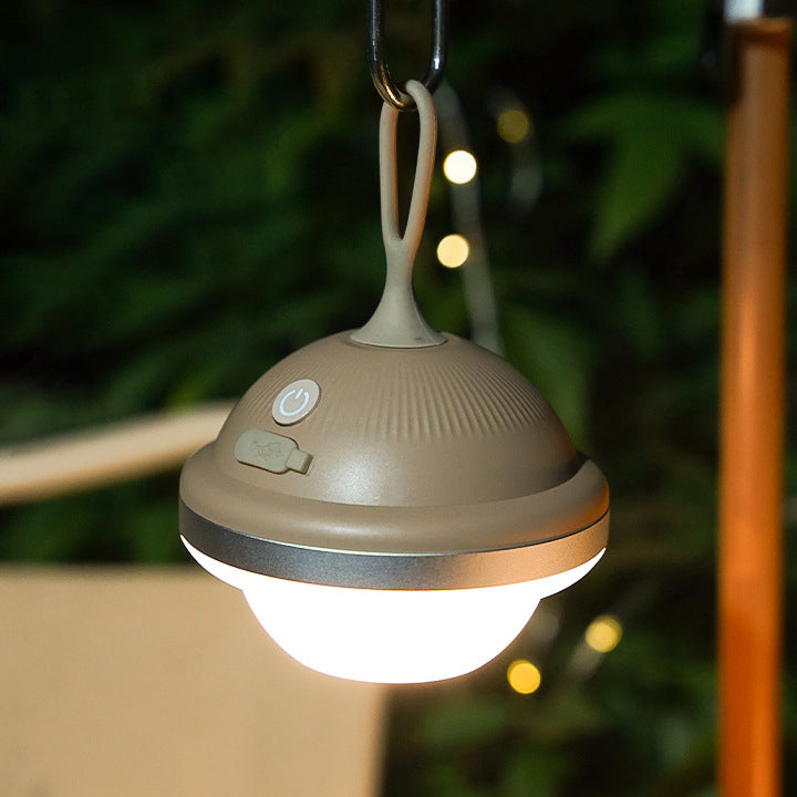 Simplicité Moderne Rechargeable ABS Balle Vaisseau Spatial Lampe LED Portable de Camping Extérieur Pour Jardin 