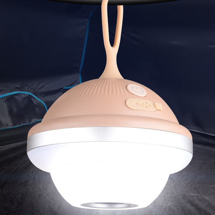 ضوء التخييم الخارجي القابل لإعادة الشحن ABS الكرة بساطة حديثة سفينة فضاء LED محمول للحديقة 