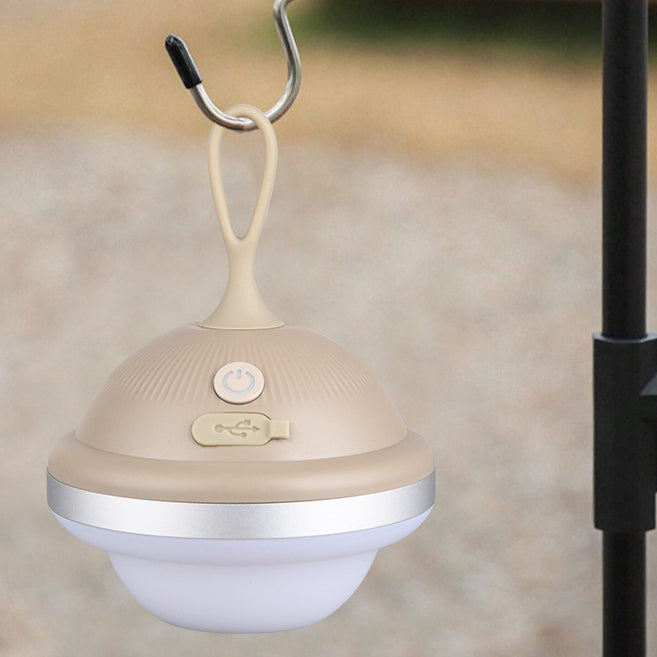 ضوء التخييم الخارجي القابل لإعادة الشحن ABS الكرة بساطة حديثة سفينة فضاء LED محمول للحديقة 