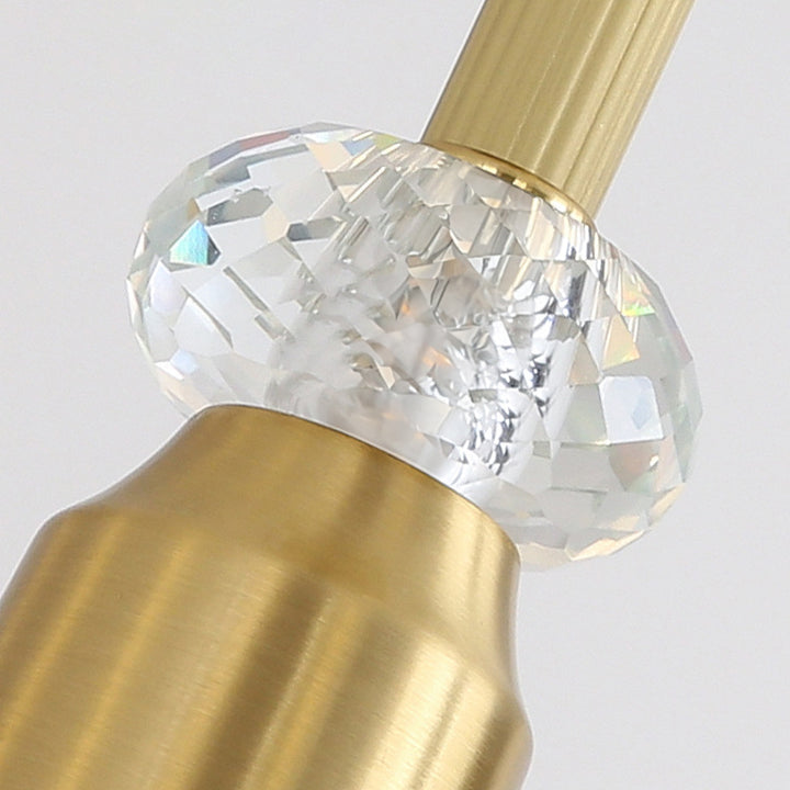 Traditional French Brass Glass Crystal Floral Bud 6/8/10/12-Light Chandeliers For Living Room
