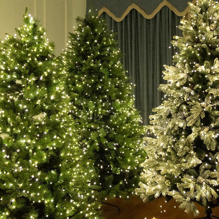 Luz de cadena LED de decoración de árbol de Navidad de ratán de vegetación plástica a prueba de agua de alambre de cobre Art Deco moderno para sala de entretenimiento 